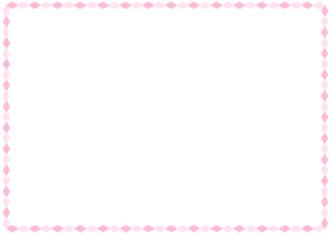 ひし形のフレーム素材のフリーイラスト Clip art of rhombus paper frame