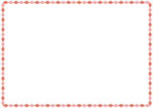 ひし形のフレーム素材のフリーイラスト Clip art of rhombus paper frame