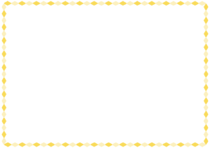 ひし形のフレーム素材のフリーイラスト Clip art of rhombus paper frame