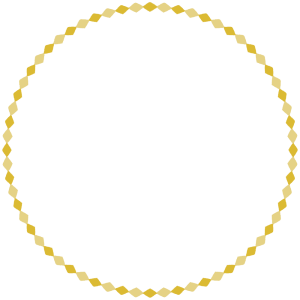 ひし形の丸フレーム素材のフリーイラスト Clip art of rhombus circle frame
