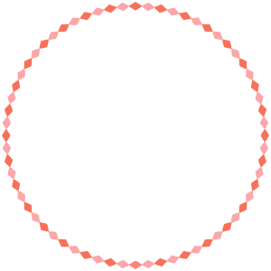ひし形の丸フレーム素材のフリーイラスト Clip art of rhombus circle frame