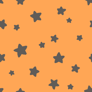 ハロウィンカラーの星のパターン素材のフリーイラスト Clip art of halloween star pattern