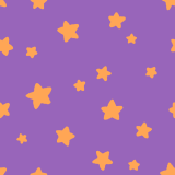 ハロウィンカラーの星のパターン素材