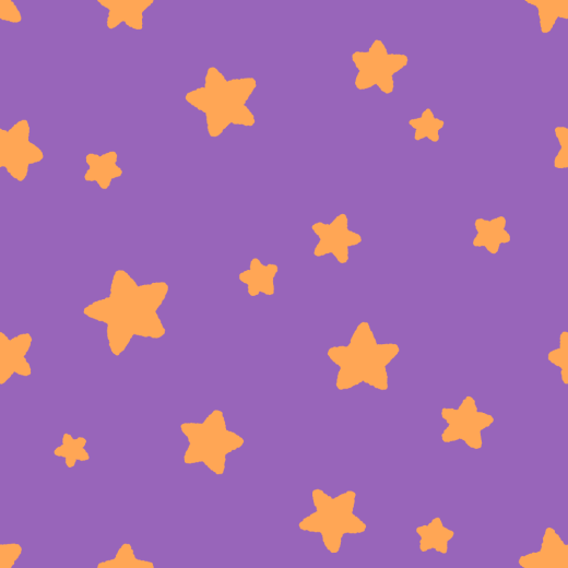 ハロウィンカラーの星のパターン素材