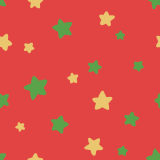 クリスマスカラーの星柄のパターン素材のフリーイラスト Clip art of star pattern
