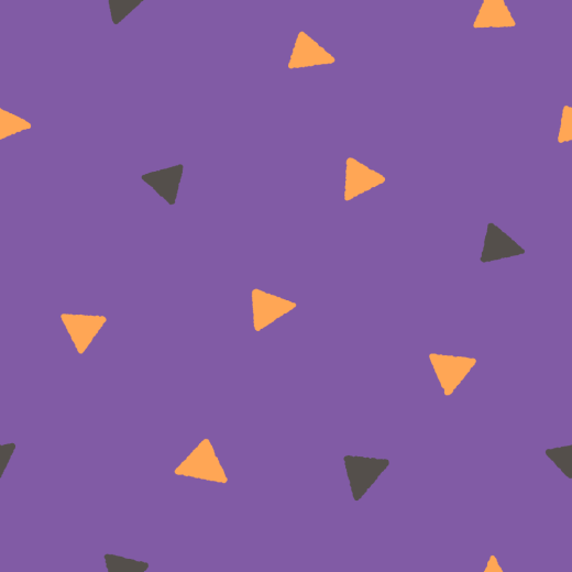 ハロウィンカラーの三角形柄のパターン素材