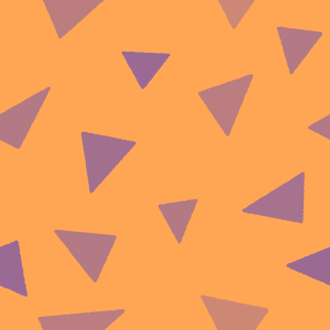ハロウィンカラーの三角形のパターン素材のフリーイラスト Clip art of halloween triangle pattern