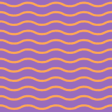 ハロウィンカラーの波線のパターン素材のフリーイラスト Clip art of wavy-lines pattern