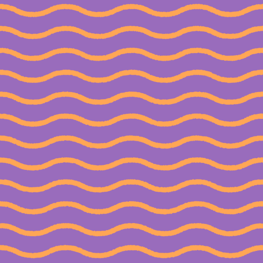 ハロウィンカラーの波線のパターン素材