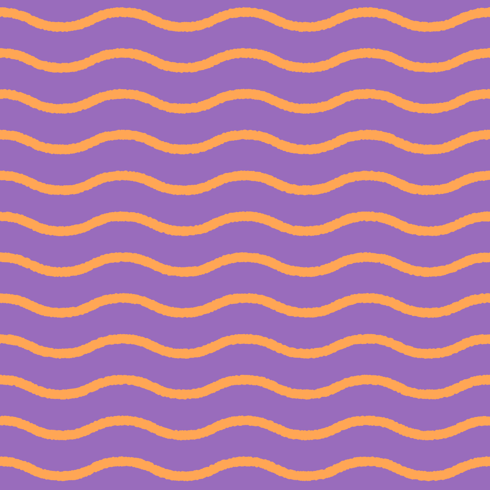 ハロウィンカラーの波線のパターン素材のフリーイラスト Clip art of wavy-lines pattern