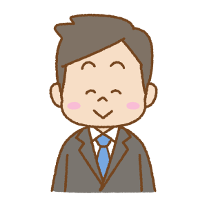 スーツを着た人のイラスト Clip art of suit male smile