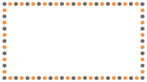 ハロウィンカラーのお花紙の映像フレーム素材のフリーイラスト Clip art of halloween ohanagami video frame