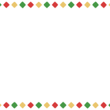 クリスマスカラーの四角形のフレーム素材