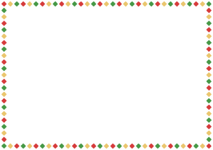 クリスマスカラーの四角形のフレーム素材のフリーイラスト Clip art of christmas quadrilateral paper frame