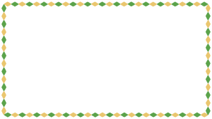クリスマスカラーのひし形の映像フレーム素材のフリーイラスト Clip art of christmas rhombus video frame