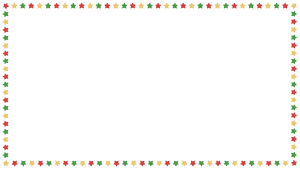 クリスマスカラーの星の映像フレーム素材のフリーイラスト Clip art of christmas star video frame