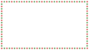 クリスマスカラーの星の映像フレーム素材のフリーイラスト Clip art of christmas star video frame