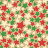 クリスマスカラーの星のパターン素材