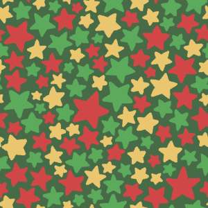 クリスマスカラーの星のパターン素材のフリーイラスト Clip art of christmas star pattern