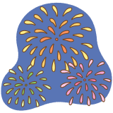 花火のフリーイラスト Clip art of fireworks