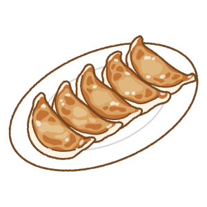 餃子のフリーイラスト Clip art of gyoza