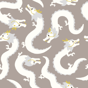 龍のパターン素材のフリーイラスト Clip art of ryuu pattern