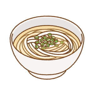 うどんのフリーイラスト Clip art of udon