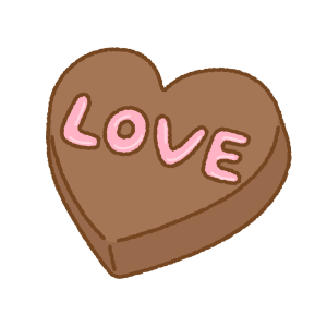 ハートチョコレートのフリーイラスト Clip art of heart chocolate