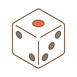 サイコロのフリーイラスト Clip art of dice