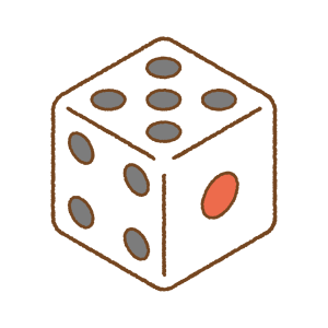 サイコロのフリーイラスト Clip art of dice