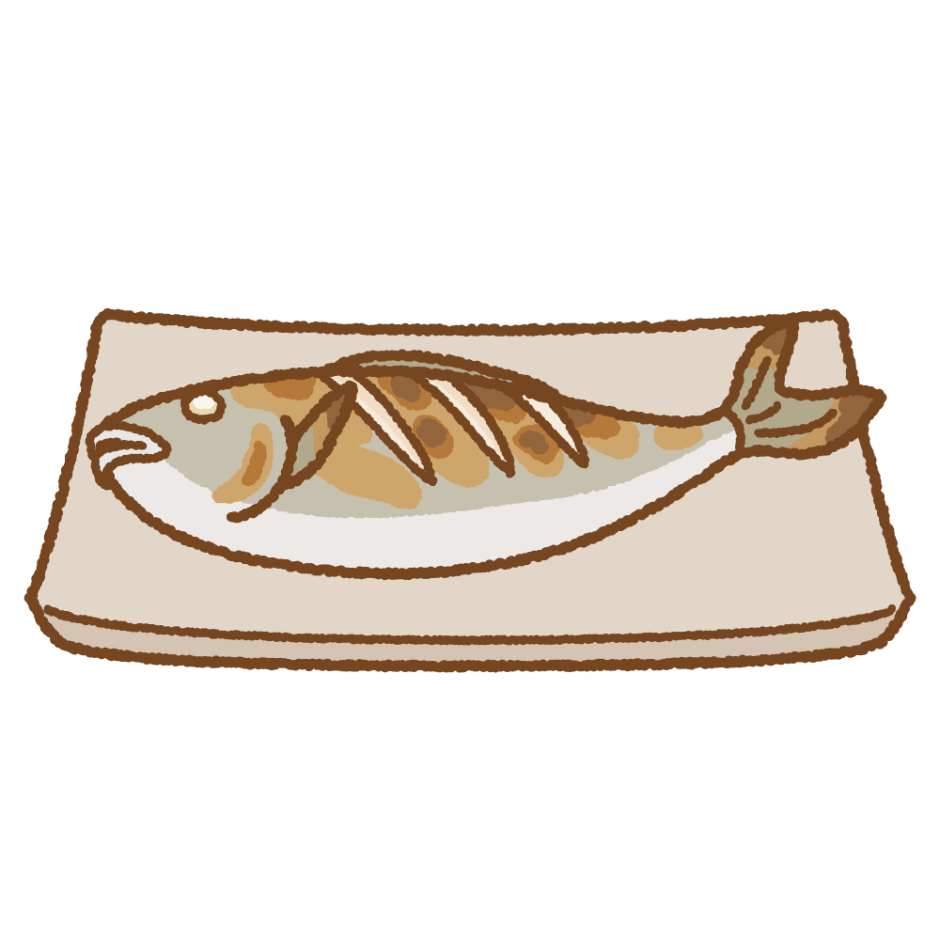 焼き魚のイラスト | 商用OKの無料イラスト素材サイト ツカッテ