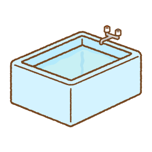 バスタブのフリーイラスト Clip art of bathtub