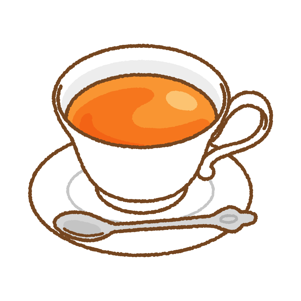 紅茶のフリーイラスト Clip art of black-tea