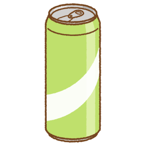 ロング缶のジュースのフリーイラスト Clip art of long canned-juice