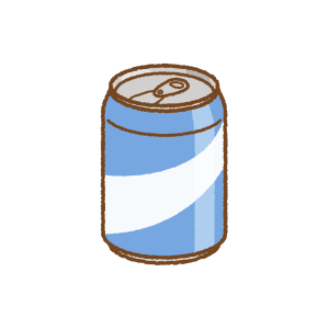 ショート缶のジュースのフリーイラスト Clip art of short canned-juice