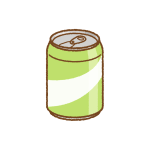ショート缶のジュースのフリーイラスト Clip art of short canned-juice