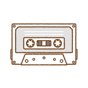 カセットテープのフリーイラスト Clip art of cassette tape