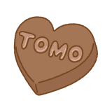 友チョコのフリーイラスト Clip art of TOMO-choco
