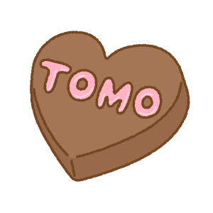 友チョコのフリーイラスト Clip art of TOMO-choco