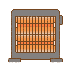 電気ストーブのフリーイラスト Clip art of electric-heater