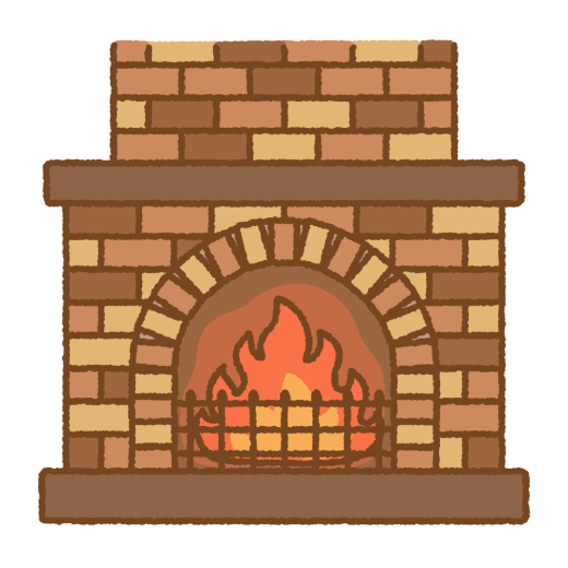 暖炉のイラスト