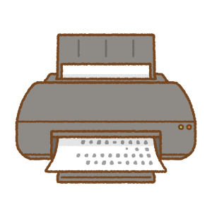プリンターのフリーイラスト Clip art of inkjet-printer