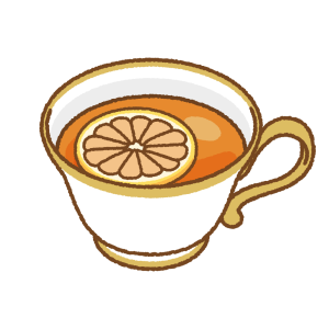 レモンティーのフリーイラスト Clip art of lemon-tea