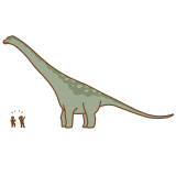 アルゼンチノサウルスのフリーイラスト Clip art of argentinosaurus