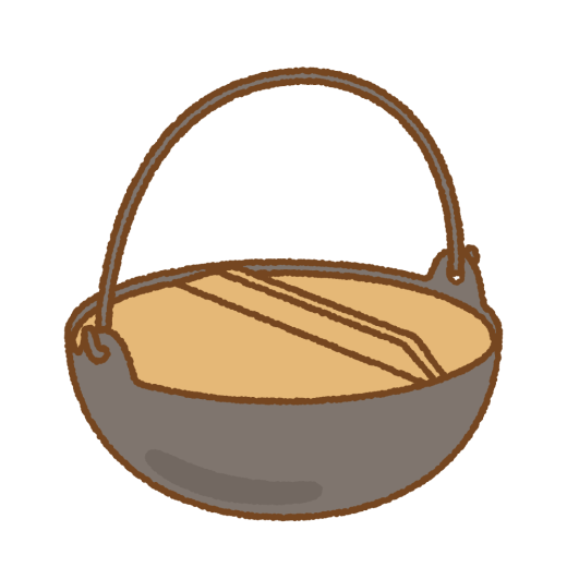 囲炉裏鍋のイラスト
