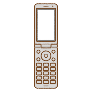 携帯電話のフリーイラスト Clip art of feature phone