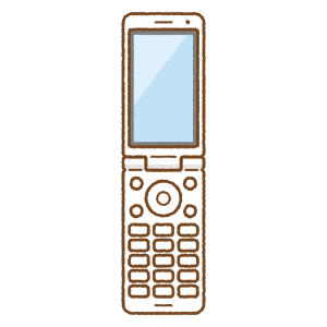 携帯電話のフリーイラスト Clip art of feature phone