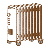 オイルヒーターのフリーイラスト Clip art of oli-heater