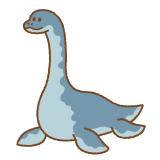 首長竜のフリーイラスト Clip art of plesiosaur