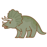 トリケラトプスのフリーイラスト Clip art of triceratops